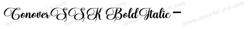 ConoverSSK BoldItalic字体转换